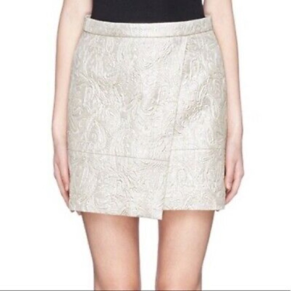 J.Crew Metallic Mini Skirt Wrap Style Lined.